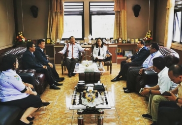 Bupati Karo Terkelin Brahmana, SH didampingi Kepala Dinas Kesehatan drg. Irna Safrina S.Meliala,M.Kes menerima audensi pengurus Ikatan Dokter Indonesia (IDI) Cabang Kabupaten Karo  periode 2019 – 2022, yang diketuai Dr Herman Bangun.