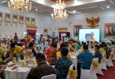 Gubernur melihat Antusias peserta dariTTG (Teknologi Tepat Guna) 2019 seluruh indonesia di Gala diner