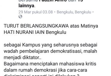 Akun Facebook Usin abdisyah Putra Sambiring yang ramai jadi pembicaraan Warga net