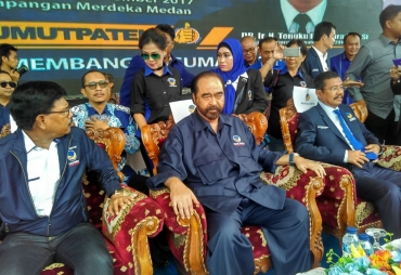 Tampak Ketua UMUM Partrai Nasdem Menghadiri Acara